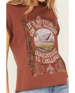 Cleo + Wolf Women's Adventure Calling Graphic Tee -Western Cowboy Clothing Shop 2000374817 213 P3