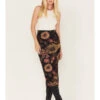 Cleo + Wolf Women's Floral Print Sheer Midi Skirt