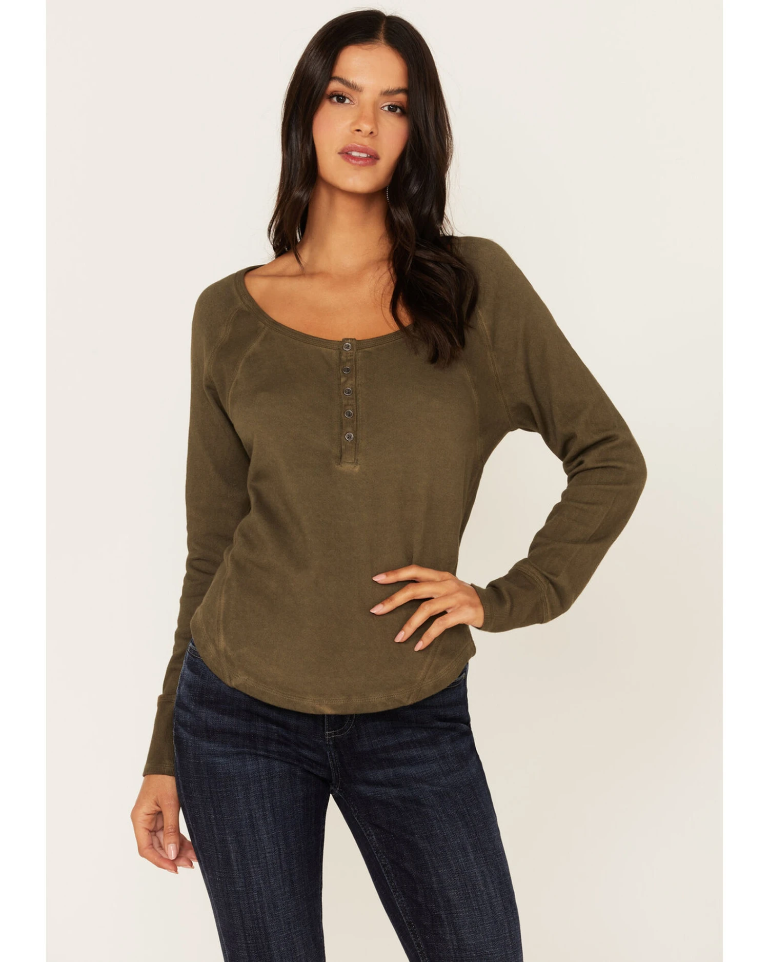 Idyllwind Women's French Terry Henley Shirt 1 Idyllwind Women's French Terry Henley Shirt
