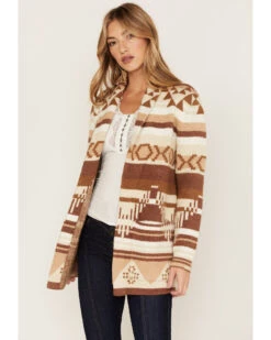 Idyllwind Women's Twin Pines Southwestern Stripe Print Cardigan