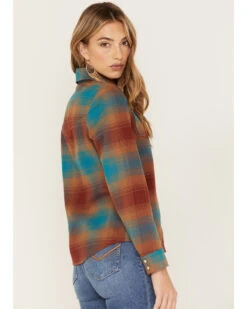 Idyllwind Women's Ombre Plaid Print Long Sleeve Pearl Snap Western Shirt 7 Idyllwind Women's Ombre Plaid Print Long Sleeve Pearl Snap Western Shirt -Western Cowboy Clothing Shop 2000375314 400 P4