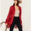 Powder River Outfitters Women's Suede Fringe Snap Jacket