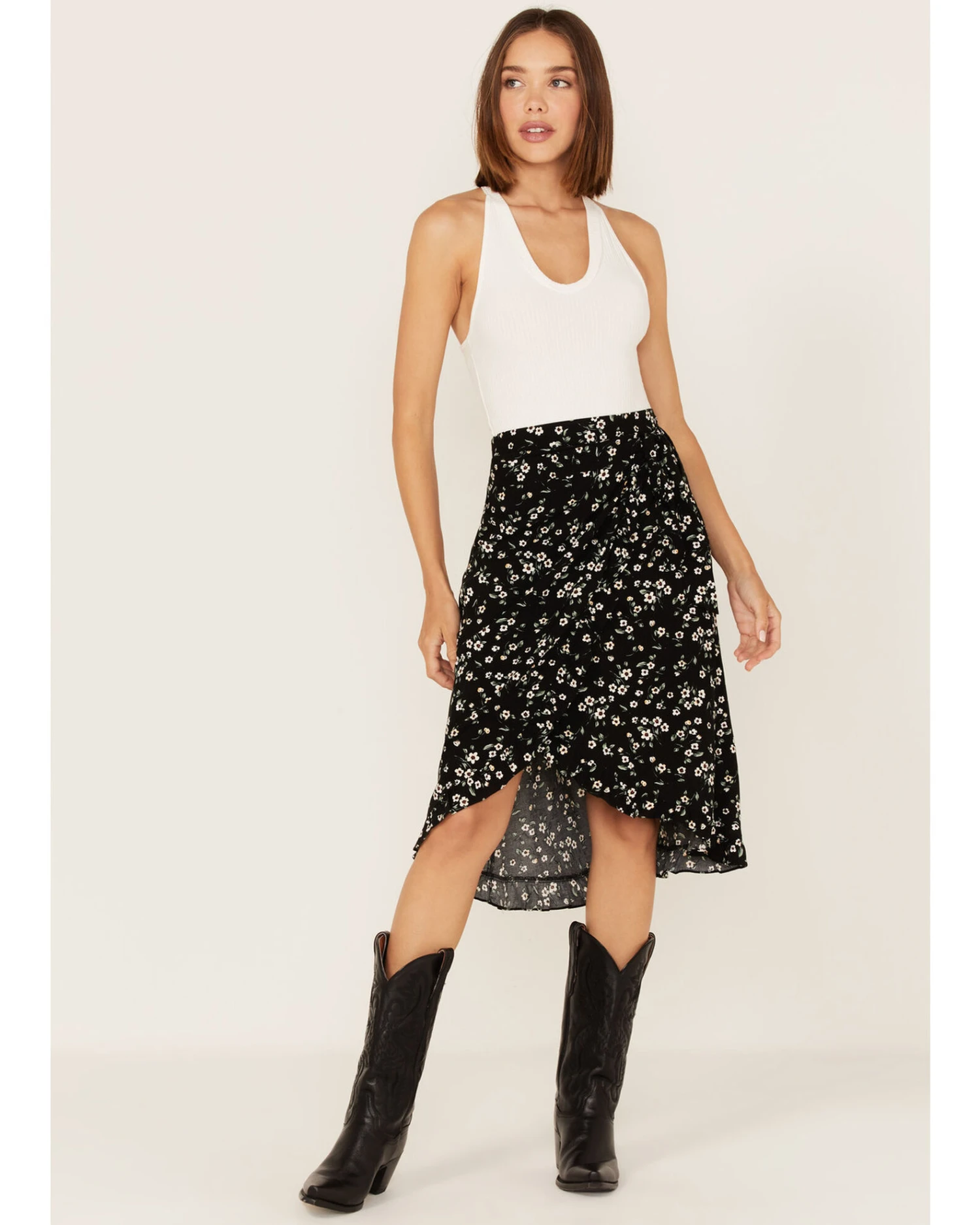 Beyond The Radar Women's Floral Print Midi Skirt 1 Beyond The Radar Women's Floral Print Midi Skirt