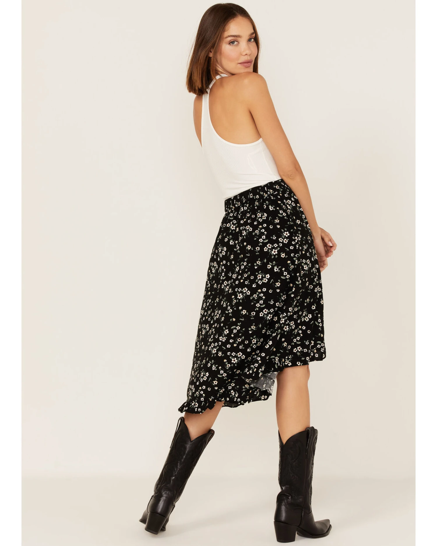 Beyond The Radar Women's Floral Print Midi Skirt 3 Beyond The Radar Women's Floral Print Midi Skirt - Image 3