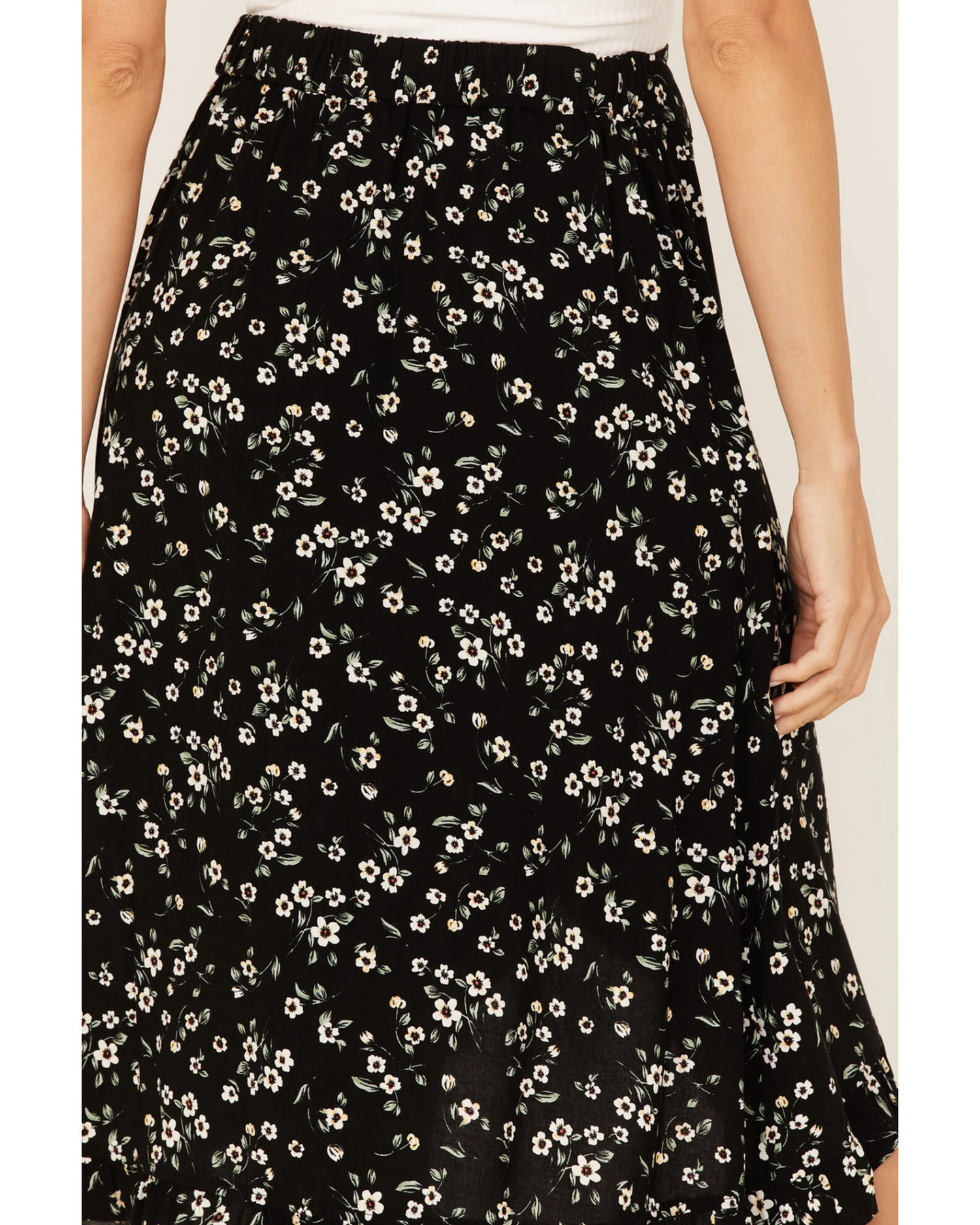 Beyond The Radar Women's Floral Print Midi Skirt 4 Beyond The Radar Women's Floral Print Midi Skirt - Image 4