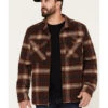 Powder River Outfitters Men's Plaid Print Full-Zip Wool Jacket
