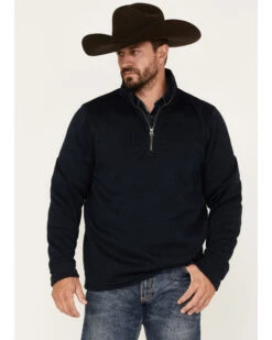 Cinch Men's Solid Sweater Knit 1/4 Zip Front Pullover