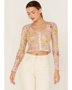 Free People Women's Angelina Floral Print Crop Top