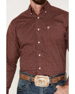 Ariat Men's Kenny Print Long Sleeve Button Down Stretch Western Shirt  -Western Cowboy Clothing Shop 2000377043 600 P3