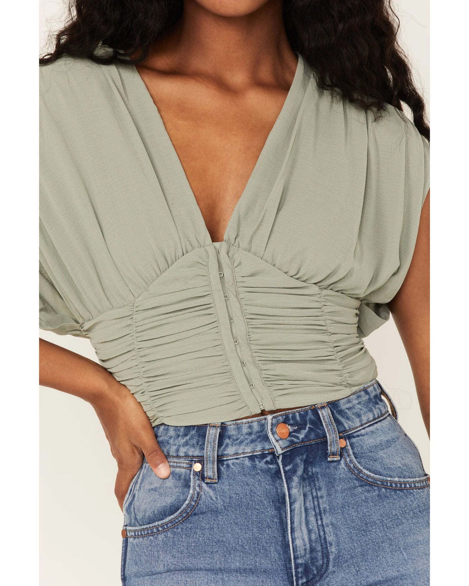 Free People Women's Aria Ruched Corset Crop Top 3 Free People Women's Aria Ruched Corset Crop Top - Image 3