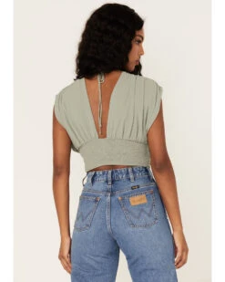 Free People Women's Aria Ruched Corset Crop Top 7 Free People Women's Aria Ruched Corset Crop Top -Western Cowboy Clothing Shop 2000378055 341 P4