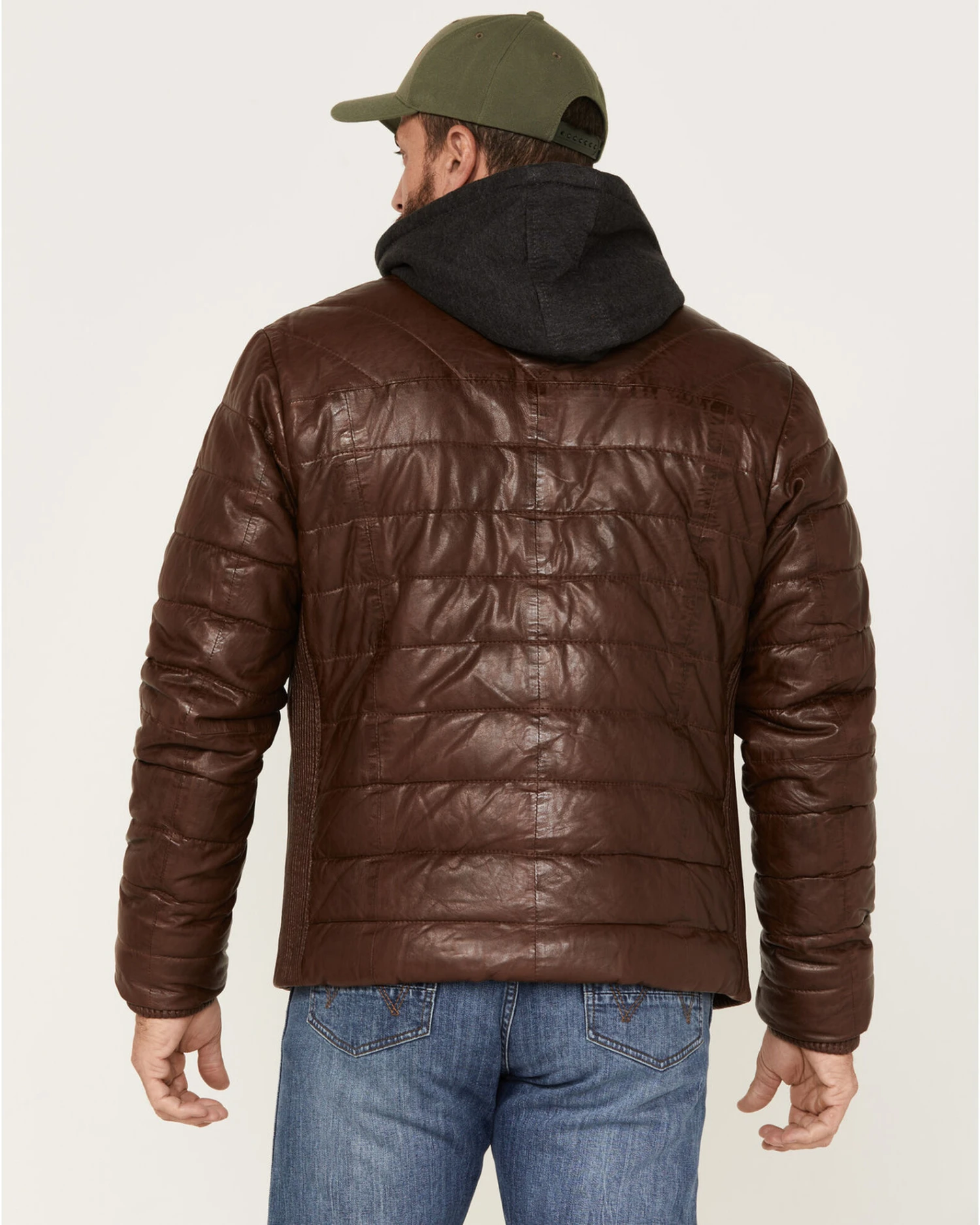 Mauritius Men's Leather Puffer Jacket 4 Mauritius Men's Leather Puffer Jacket - Image 4