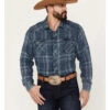 Wrangler Retro Men's Plaid Long Sleeve Western Snap Shirt
