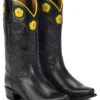 Ranch Road Boots Women's Rosette Floral Embroidered Western Boots - Snip Toe