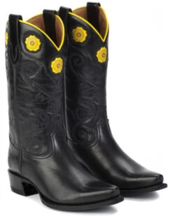 Ranch Road Boots Women's Rosette Floral Embroidered Western Boots - Snip Toe