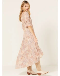 Wild Moss Women's Patchwork Floral Paisley Print Dress -Western Cowboy Clothing Shop 2000378752 103 P3