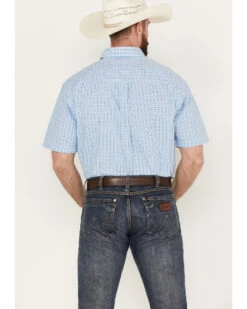 George Strait By Wrangler Men's Plaid Print Short Sleeve Button Down Western Shirt - Big 7 George Strait By Wrangler Men's Plaid Print Short Sleeve Button Down Western Shirt - Big -Western Cowboy Clothing Shop 2000380000 400 P4
