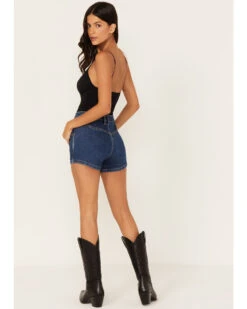 Wrangler Retro Women's Dark Wash High Rise Bareback Denim Shorts -Western Cowboy Clothing Shop 2000380202 400 P3