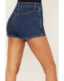 Wrangler Retro Women's Dark Wash High Rise Bareback Denim Shorts -Western Cowboy Clothing Shop 2000380202 400 P4