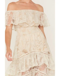 Shyanne Women's Off-Shoulder Tiered Lace Dress 6 Shyanne Women's Off-Shoulder Tiered Lace Dress -Western Cowboy Clothing Shop 2000380623 295 P3