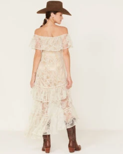 Shyanne Women's Off-Shoulder Tiered Lace Dress 7 Shyanne Women's Off-Shoulder Tiered Lace Dress -Western Cowboy Clothing Shop 2000380623 295 P4