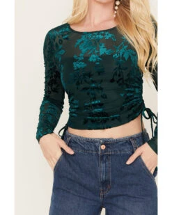 Shyanne Women's Side Tie Long Sleeve Top -Western Cowboy Clothing Shop 2000380650 443 P3