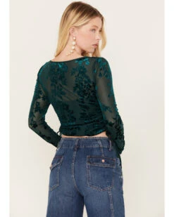 Shyanne Women's Side Tie Long Sleeve Top -Western Cowboy Clothing Shop 2000380650 443 P4