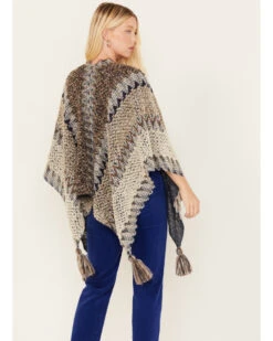 Shyanne Women's Mixed Knit Stripe Shawl -Western Cowboy Clothing Shop 2000380676 401 P4