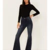 Shyanne Women's Dark Wash High Rise Eden Stretch Flare Jeans
