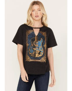 Idyllwind Women's Guitar Cutout Short Sleeve Graphic Tee