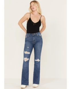 Idyllwind Women's Navaho Dark Wash High Risin' Distressed Bootcut Jeans