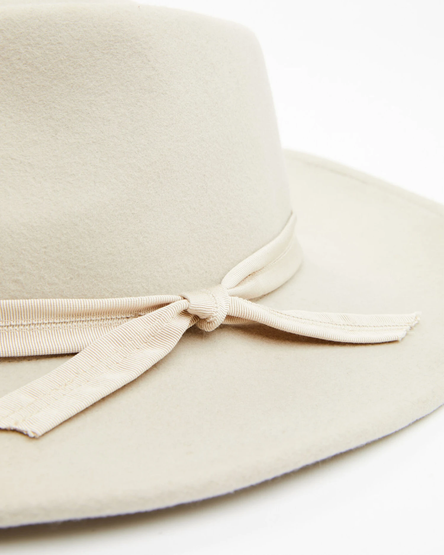 Nikki Beach Women's Cream Mink Britt Ribbon Band Fedora Hat 2 Nikki Beach Women's Cream Mink Britt Ribbon Band Fedora Hat - Image 2