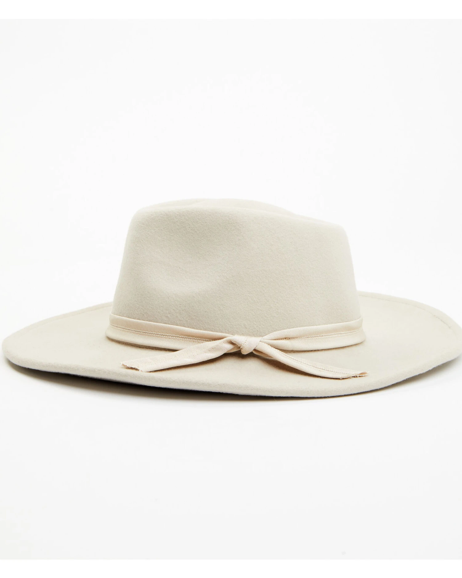 Nikki Beach Women's Cream Mink Britt Ribbon Band Fedora Hat 3 Nikki Beach Women's Cream Mink Britt Ribbon Band Fedora Hat - Image 3