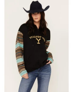 Changes Women's Serape Striped Yellowstone Hoodie