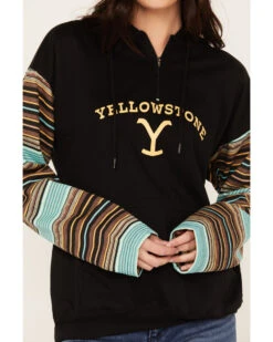Changes Women's Serape Striped Yellowstone Hoodie -Western Cowboy Clothing Shop 2000382609 442 P3