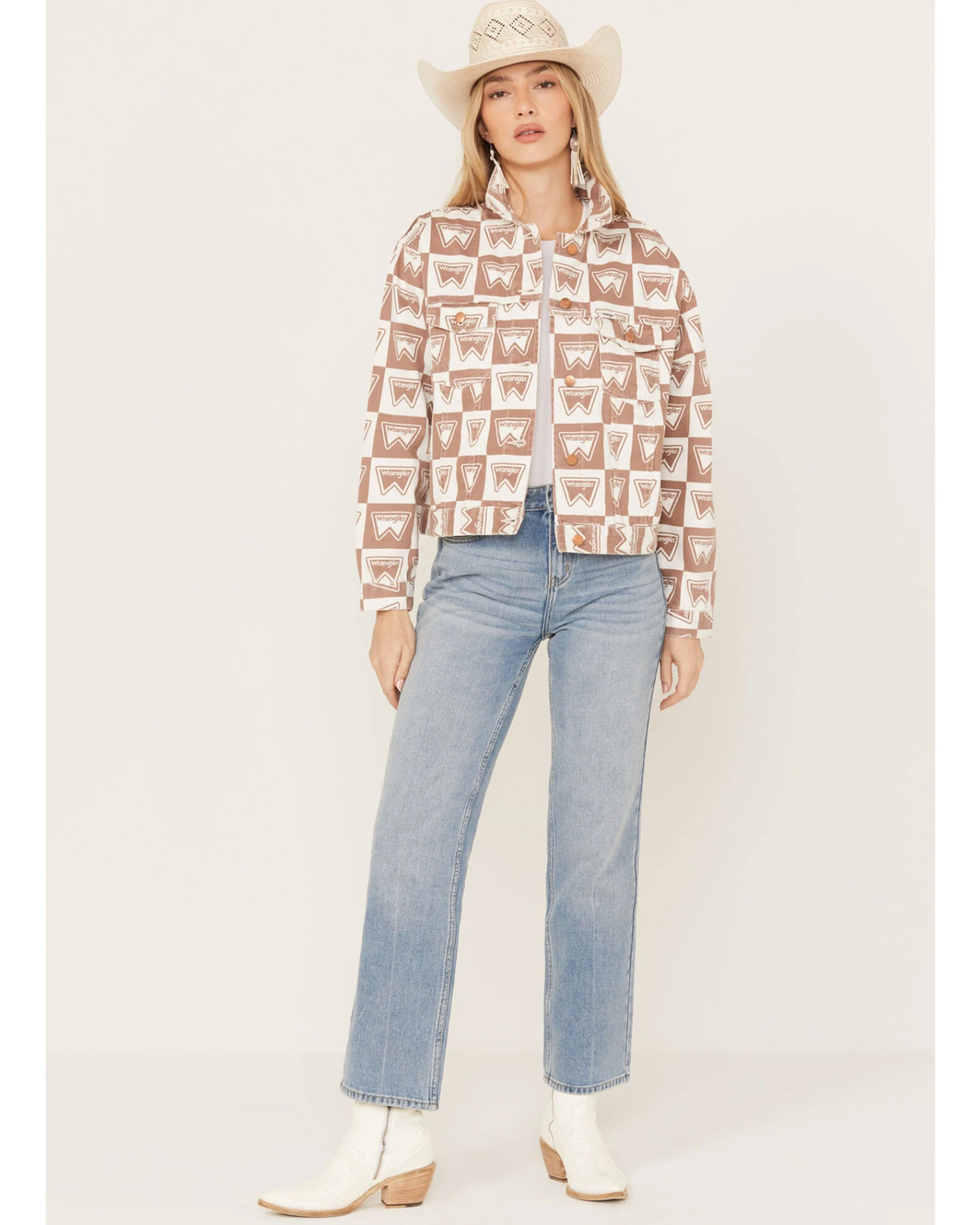 Wrangler Women's Heritage Signature Print Cut Off Jacket 1 Wrangler Women's Heritage Signature Print Cut Off Jacket