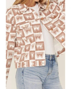 Wrangler Women's Heritage Signature Print Cut Off Jacket 6 Wrangler Women's Heritage Signature Print Cut Off Jacket -Western Cowboy Clothing Shop 2000383486 200 P3