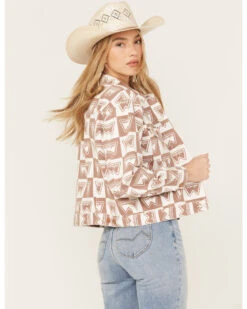 Wrangler Women's Heritage Signature Print Cut Off Jacket 7 Wrangler Women's Heritage Signature Print Cut Off Jacket -Western Cowboy Clothing Shop 2000383486 200 P4