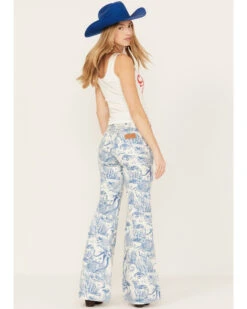 Wrangler Women's High Rise Nautical Print Wanderer Flare Jeans -Western Cowboy Clothing Shop 2000383489 900 P3