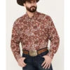 Cinch Men's Paisley Print Long Sleeve Button Down Western Shirt
