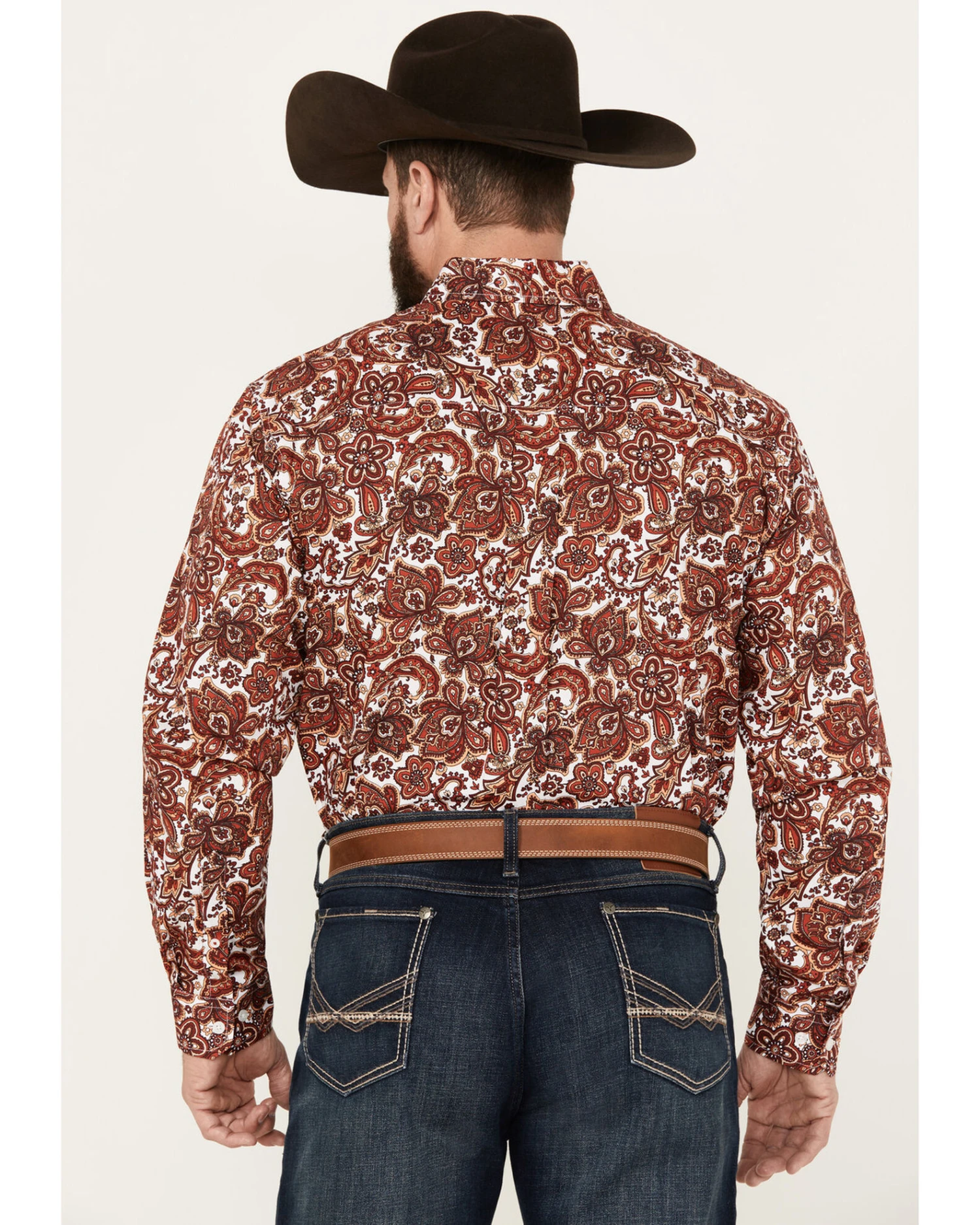 Cinch Men's Paisley Print Long Sleeve Button Down Western Shirt 4 Cinch Men's Paisley Print Long Sleeve Button Down Western Shirt - Image 4