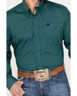 Cinch Men's Medallion Geo Print Long Sleeve Button-Down Western Shirt -Western Cowboy Clothing Shop 2000383992 442 P3