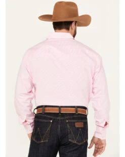 Wrangler Bucking Cancer Men's Checkered Print Long Sleeve Button Down Western Shirt -Western Cowboy Clothing Shop 2000384385 650 P4