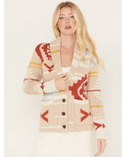 Pendleton Women's Multicolored Print Taos Graphic Cardigan