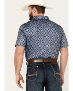 Panhandle Men's Southwestern Short Sleeve Snap Polo -Western Cowboy Clothing Shop 2000385199 400 P4