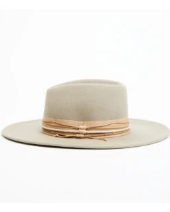 Shyanne Women's Gray Triple-Tied Grosgrain Fedora Hat -Western Cowboy Clothing Shop 2000385495 020 P3