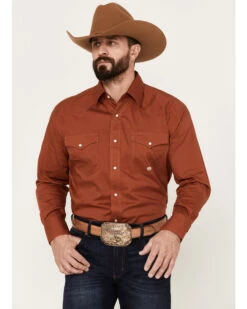 Roper Men's Amarillo Solid Long Sleeve Stretch Western Snap Shirt