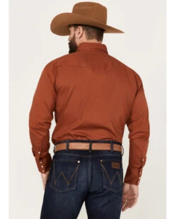 Roper Men's Amarillo Solid Long Sleeve Stretch Western Snap Shirt -Western Cowboy Clothing Shop 2000385726 220 P4