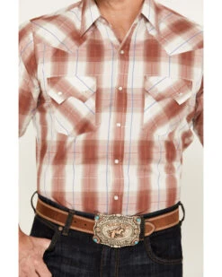 Ely Walker Men's Plaid Short Sleeve Western Snap Shirt 6 Ely Walker Men's Plaid Short Sleeve Western Snap Shirt -Western Cowboy Clothing Shop 2000386609 220 P3