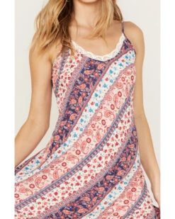 Wild Moss Women's Multi Print Hanky Hem Midi Dress -Western Cowboy Clothing Shop 2000387400 900 P3